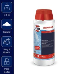Hth Klor Granulat til Pool  uden Cyanursyre 2,5 kg